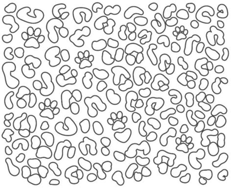 Leopard And Paws Outline Svg Etsy