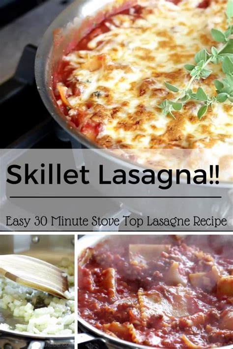 Skillet Lasagna Easy 30 Minute Stove Top Lasagna Recipe
