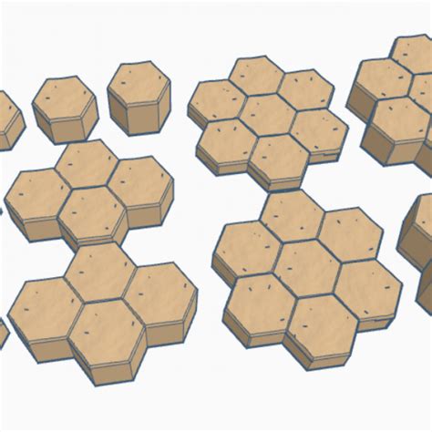 3d Printable Hex Map Scale Hill Terrain Tile Set By Wargame Forge