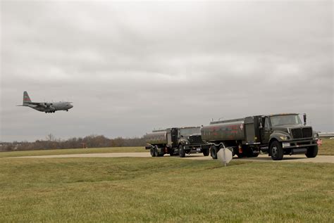 C 130 Hercules Landing At Peoria Air National Guard Base