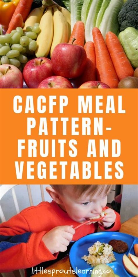 Cacfp Meal Patterns Fruits And Vegetables Little Sprouts Learning