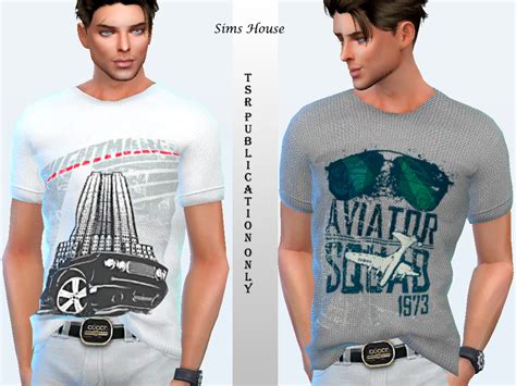 The Sims Resource Mens T Shirt With Car Print