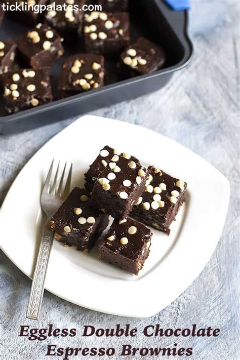 Eggless Double Chocolate Espresso Brownies Using Whole Wheat Flour Flax Seeds And Avocados A