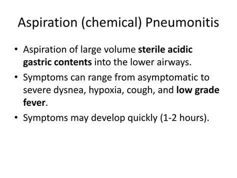 Ppt Aspiration Pneumonia Pneumonitis Treatment Powerpoint
