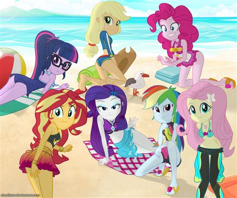On The Beach By Charliexe My Little Pony Equestria Girls Know Your