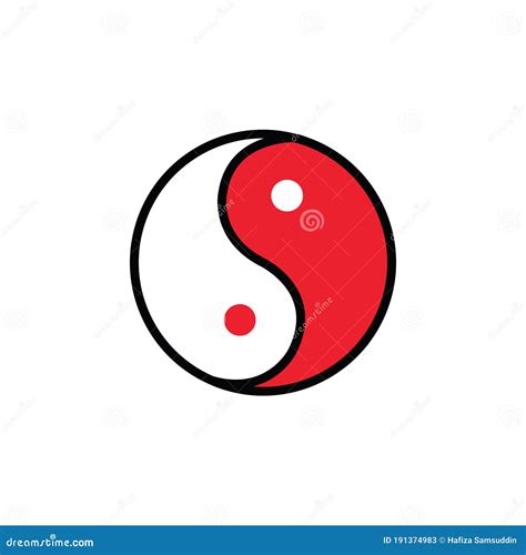 Yin And Yang Symbol Vector Illustration Decorative Design Stock Vector