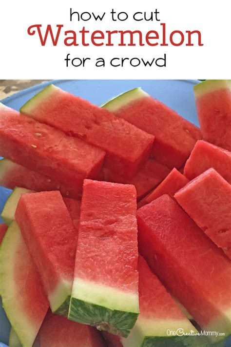 How do you cut a cantaloupe. How to Cut Watermelon for a Crowd - onecreativemommy.com