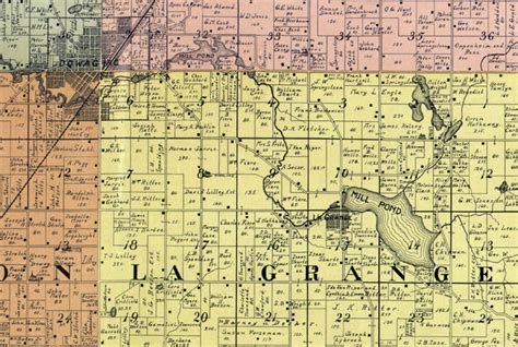 1897 Farm Line Map Of Cass County Michigan Cassopolis Etsy