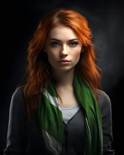Premium Ai Image Irish Patriotic Picture Of A Young Beautiful Woman