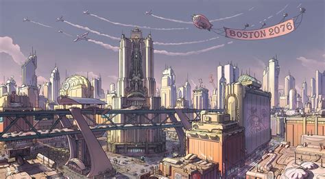 Concept Art For Fallout 4 The Boston Commonwealth Of The Future