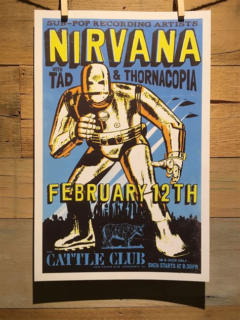 11x17 Nirvana Concert Poster Concept Etsy