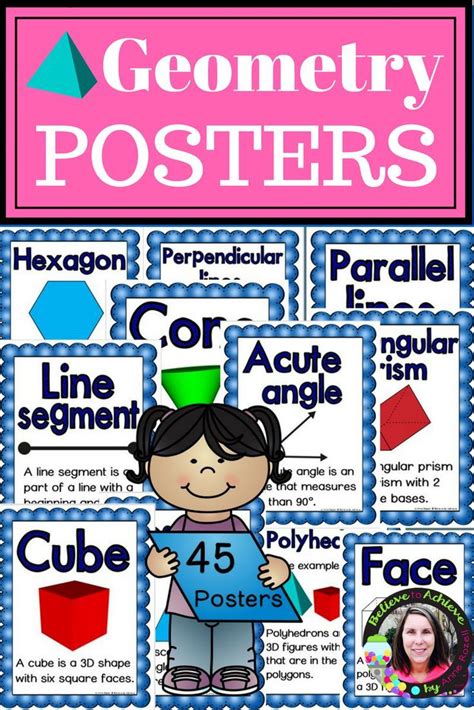 Geometry Posters 45 Posters In Allthis Set Is Also Available In