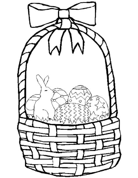 Empty Easter Basket Coloring Page At