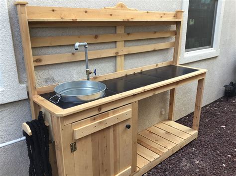 Outdoor Potting Table With Sink Outdoor Kitchen Sink Outdoor Sinks