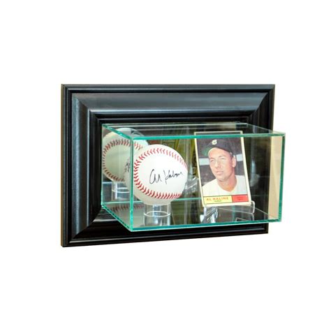 Wall mount baseball display case. Perfect Cases and Frames Wall Mounted Card and Baseball Display Case