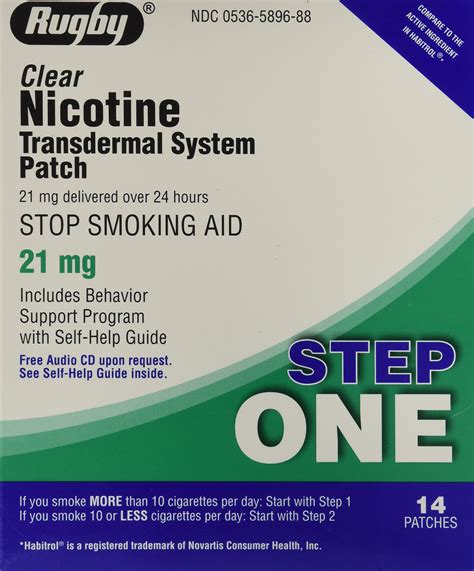 Rugby Clear Nicotine Transdermal System Patch 21 Mg 14 Count Buy