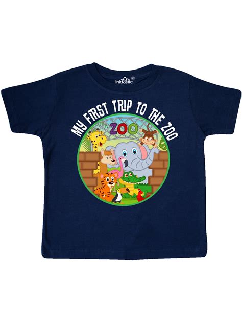 Inktastic 1st Trip To Zoo Animals Outfit Toddler T Shirt Walmart