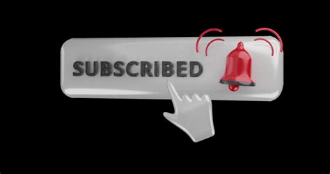 Animation Of Mouse Clicking Subscribe Button And Bell