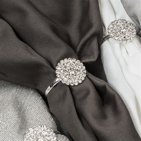 Rhinestone Napkin Rings Wedding Napkin Rings Totally Dazzled