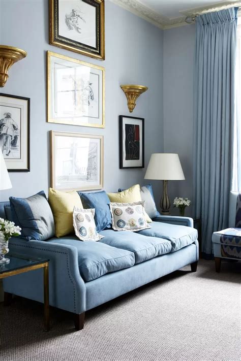 Light Blue Couch Living Room Ideas ~ Blue Room Light Living Decor Sofa