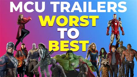 Every Marvel Mcu Movie Trailer Ranked Worst To Best Youtube