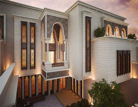 Islamic Private Villa On Behance Islamic Architecture House Designs