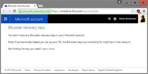 A bitlocker recovery key, aka microsoft recovery key or windows recovery key, it is a special key that was automatically generated when setting up bitlocker drive encryption on the specific drive. Find out if Microsoft stores encryption recovery keys in ...