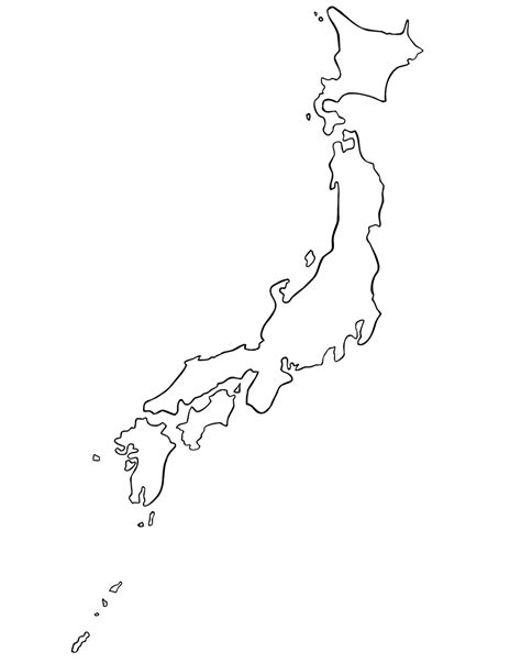 Free Blank Simple Map Of Japan Cropped Outside No Labels Images