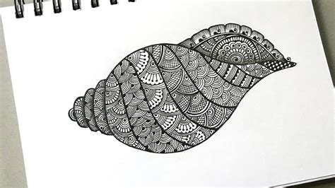 Sea Shell Mandala Art Mandala Drawing Doodle Art Youtube