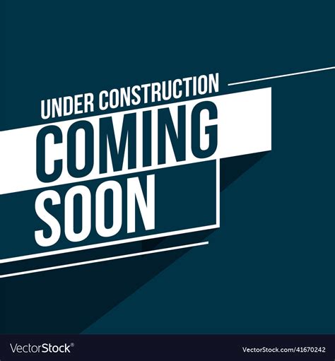 Under Construction Coming Soon Modern Template Vector Image