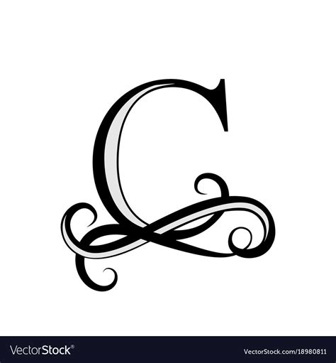 Capital Letter For Monograms And Logos Beautiful Vector Image
