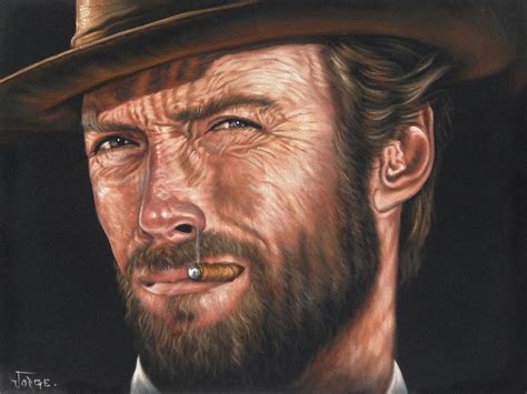 Clint Eastwood Good Bad Ugly Spaghetti Western Painting By Jorge