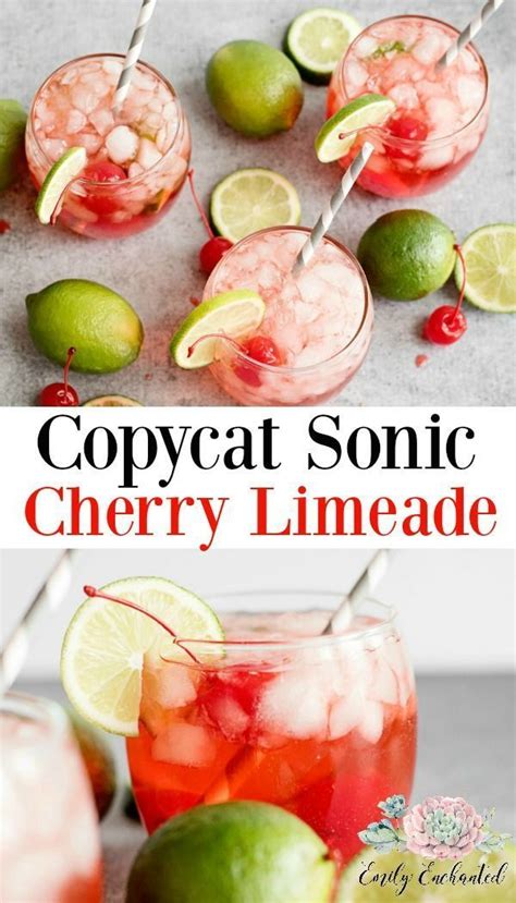 Copycat Sonic Cherry Limeade Drink Recipe Sonic Copycat Drink Sonic