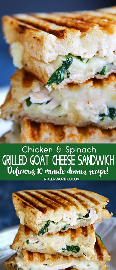 Chicken And Spinach Grilled Goat Cheese Sandwich Taste Of The Frontier
