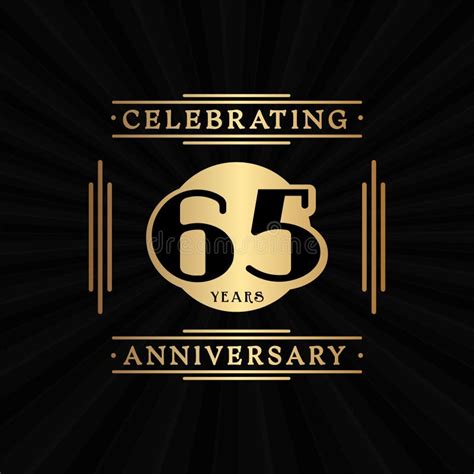 65 Years Celebrating Anniversary Design Template 65th Logo Vector And