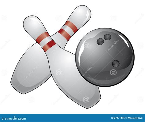 Bowling Ball With Two Pins Cartoon Vector CartoonDealer Com