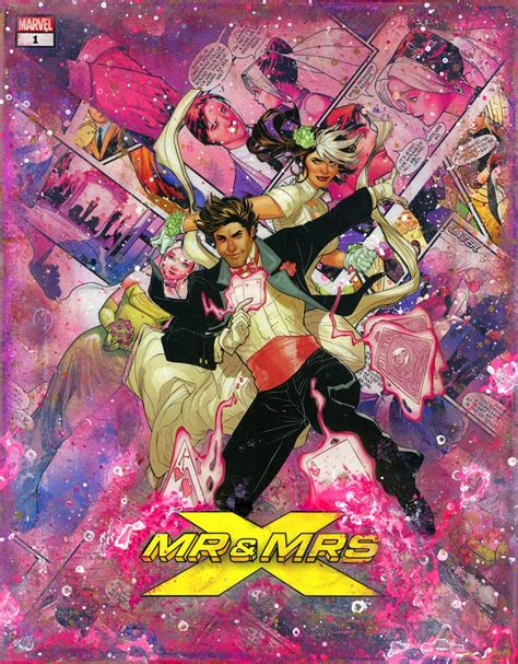 Xmen Wedding Mr And Mrs X Comic Art Collage Gambit And Rogue Carry