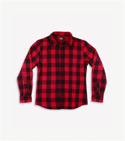Alba Red Organic Cotton Checked Shirt