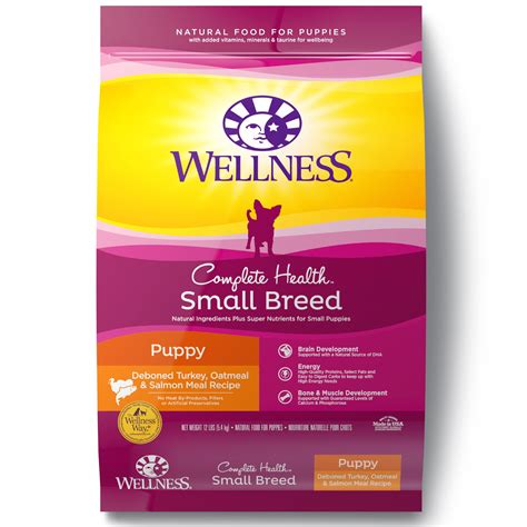 Your small puppy has big nutritional needs. Wellness Small Breed Complete Health Turkey Oatmeal ...