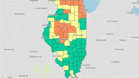 50 Illinois Counties Labeled For High Or Medium Level Covid 19 Spread