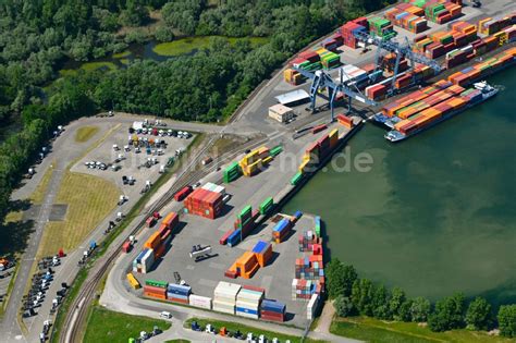 Luftaufnahme W Rth Am Rhein Containerterminal Im Containerhafen Am