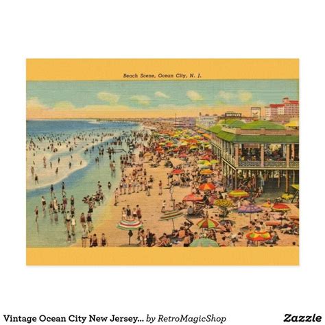 Vintage Ocean City New Jersey Postcard Zazzle Ocean City City
