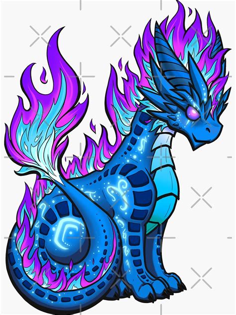 Arcane Dragon Sticker For Sale By Bgolins Redbubble