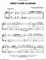 Skynyrd - Sweet Home Alabama, (beginner) sheet music for piano solo