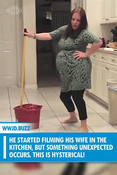 he started filming his wife in the kitchen but something unexpected occurs this is hysterical
