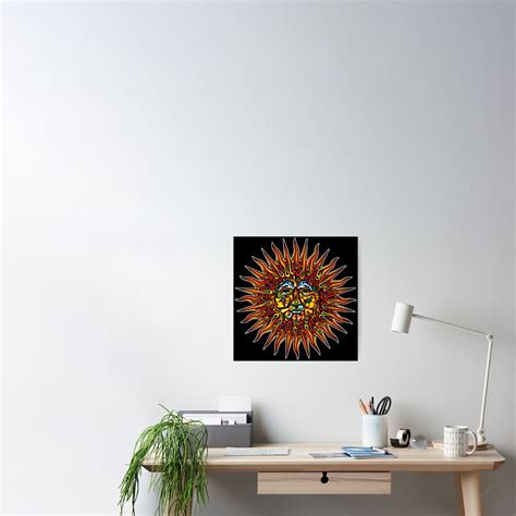 Psychedelic Sun Poster By Sandersart Redbubble