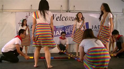 Filipino Teens Bamboo Dance At Cleveland Asian Festival Youtube