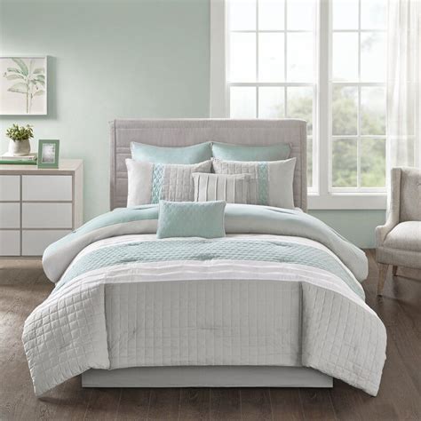 ebern designs glen ellyn 8 piece comforter set and reviews wayfair seafoam green bedroom mint