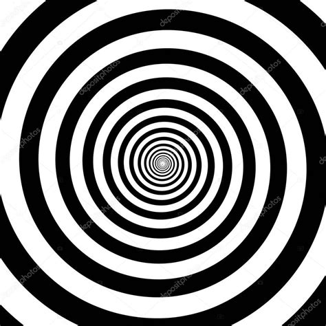 Swirling Black And White Illusion Hypnotic Circles Abstract White