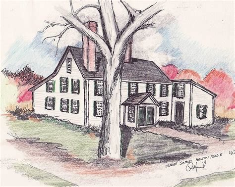 Samual Holten House Drawing By Paul Meinerth Fine Art America